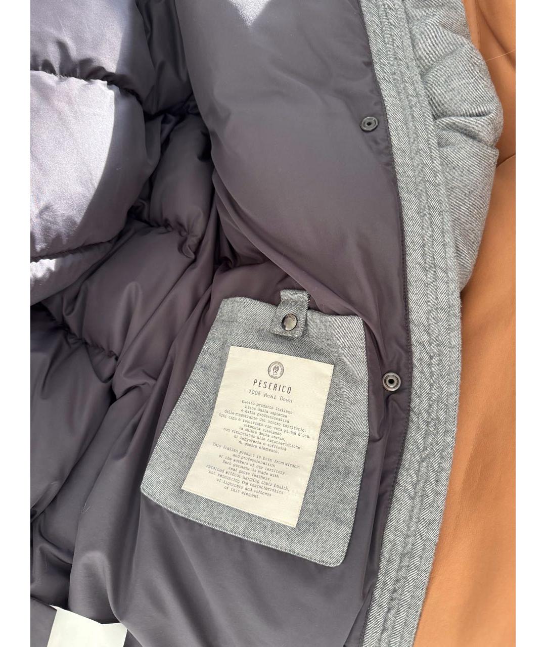 PESERICO Серый полиэстеровый пуховик, фото 8