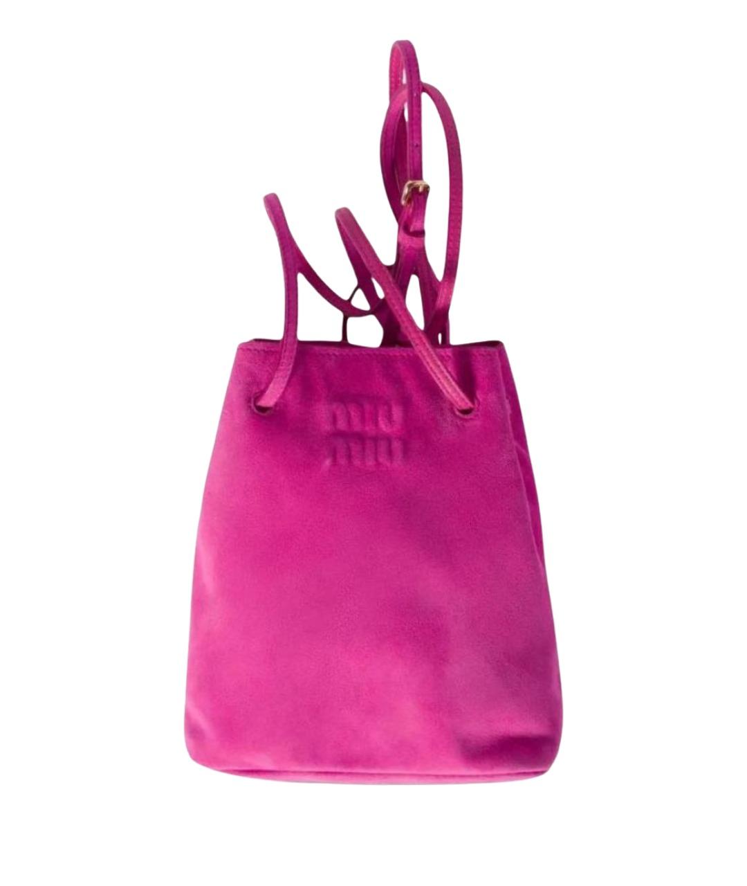 MIU MIU Фуксия замшевая сумка через плечо, фото 1