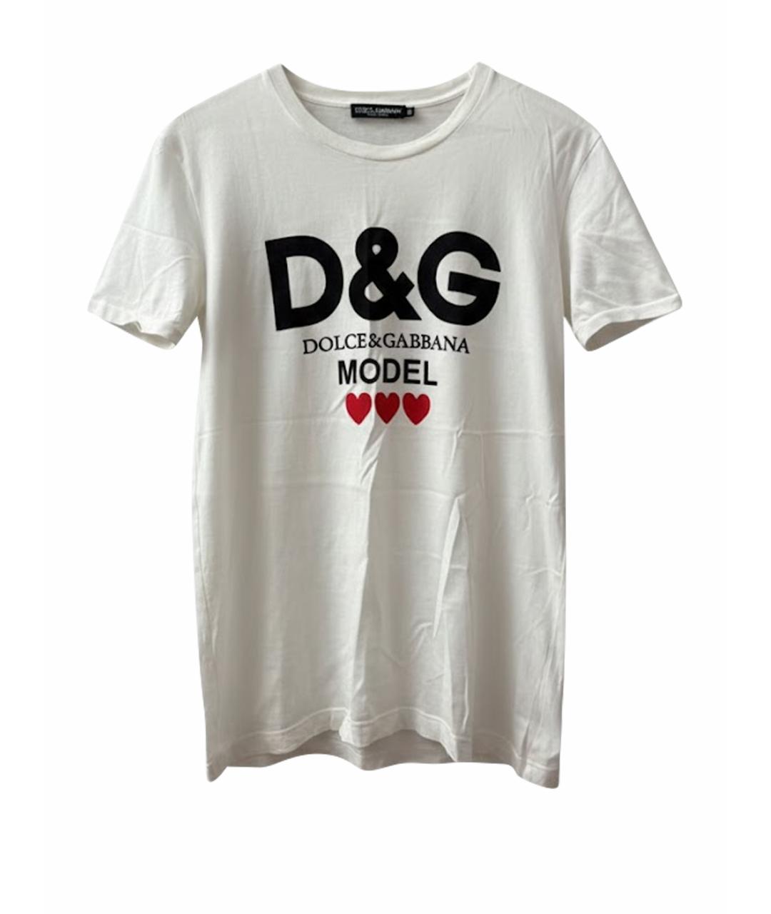 DOLCE&GABBANA Белая хлопковая футболка, фото 1