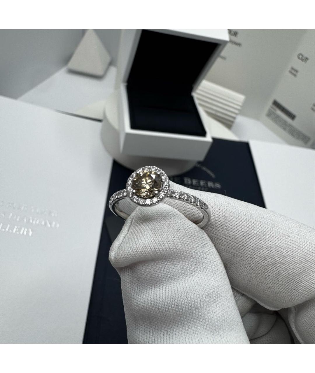 DE BEERS Серебряное платиновое кольцо, фото 5