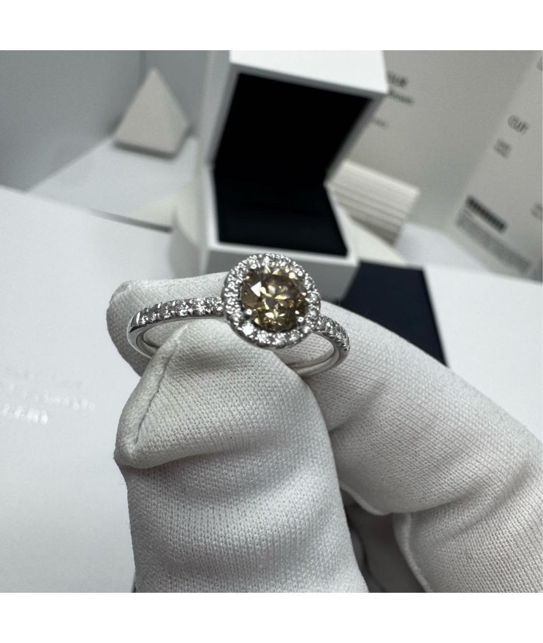 DE BEERS Серебряное платиновое кольцо, фото 3