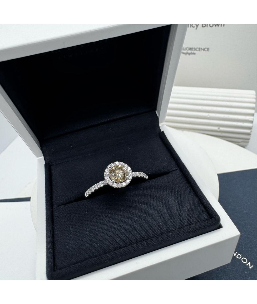 DE BEERS Серебряное платиновое кольцо, фото 2