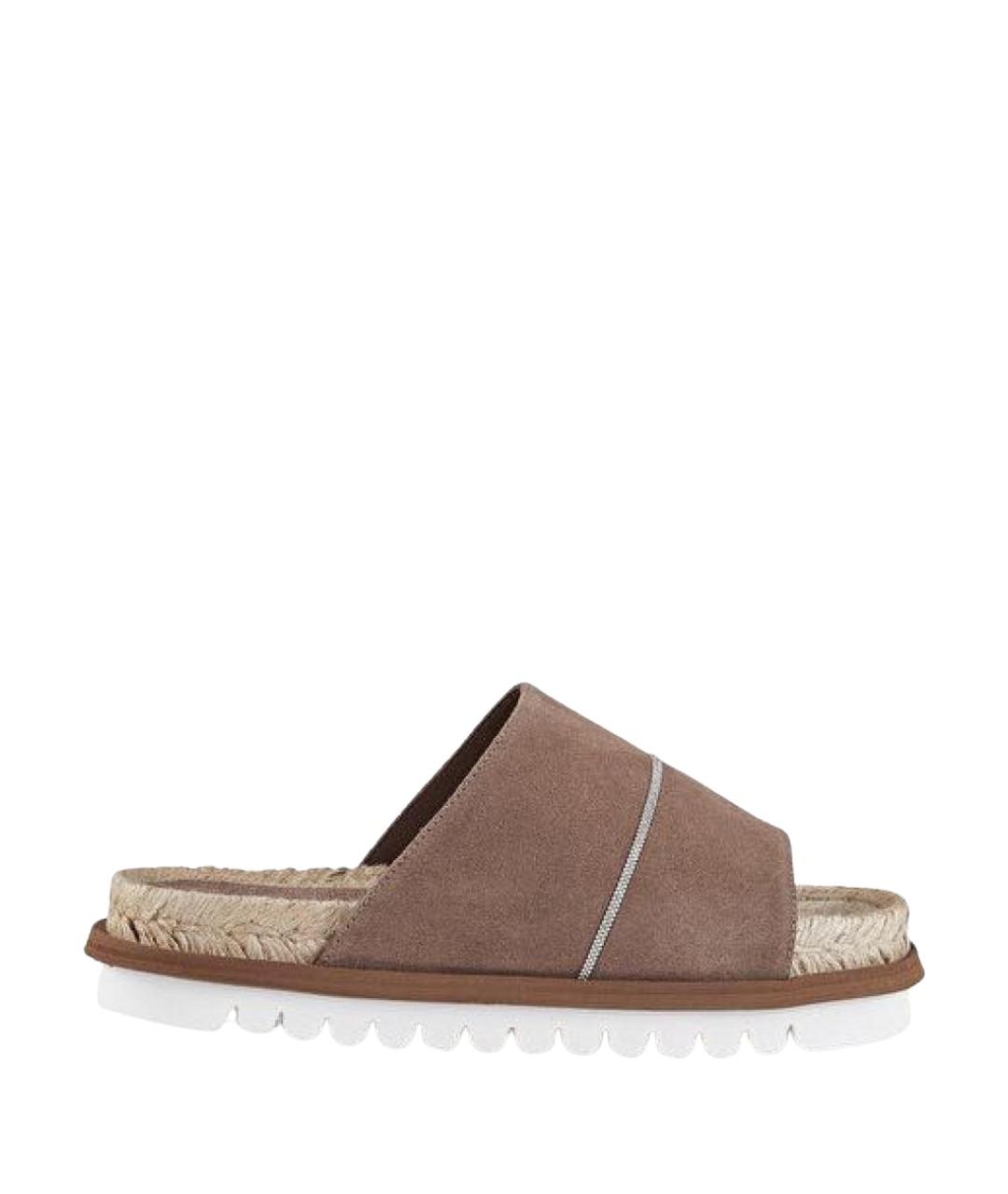 PESERICO Коричневые замшевые эспадрильи, фото 1