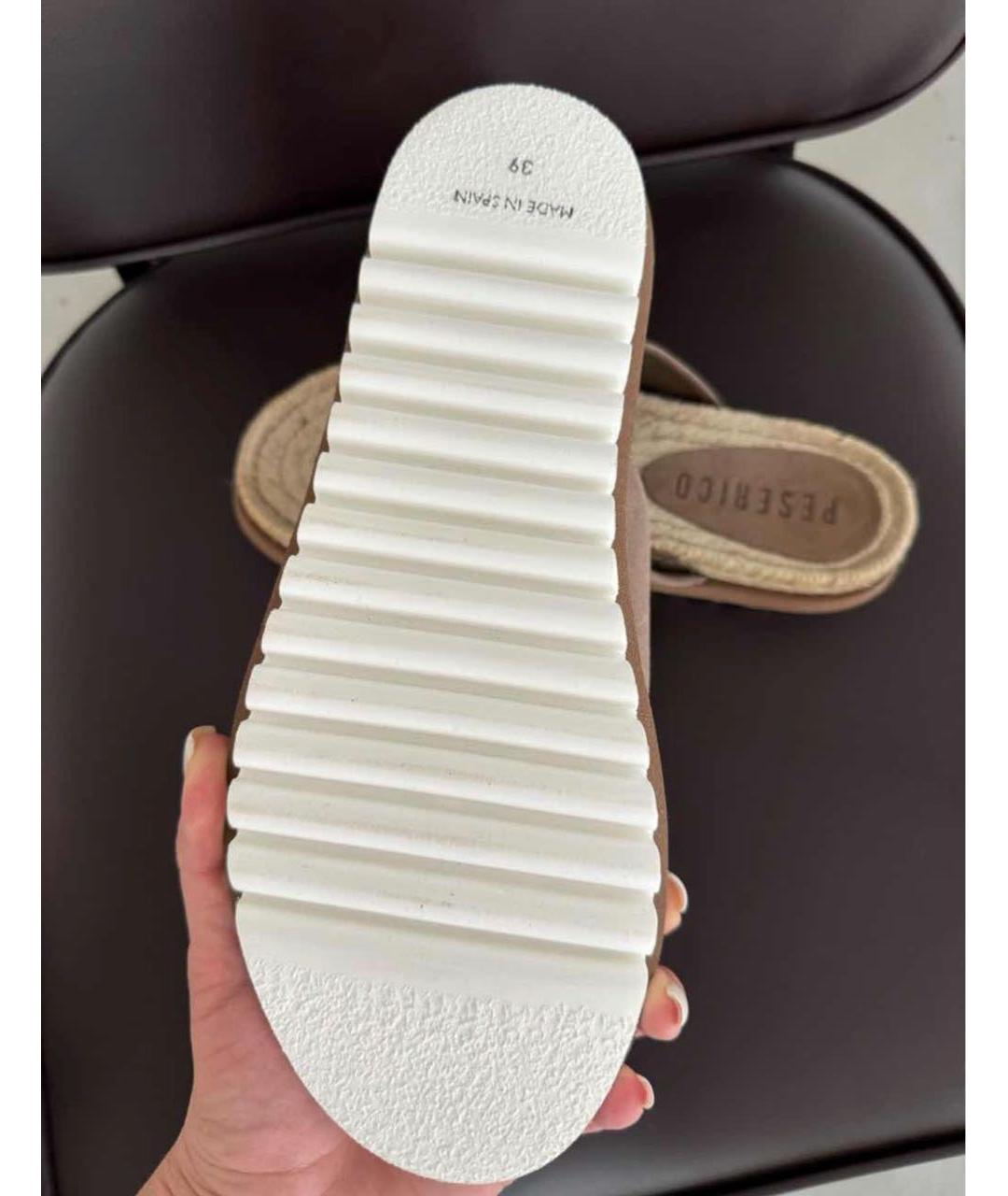 PESERICO Коричневые замшевые эспадрильи, фото 3