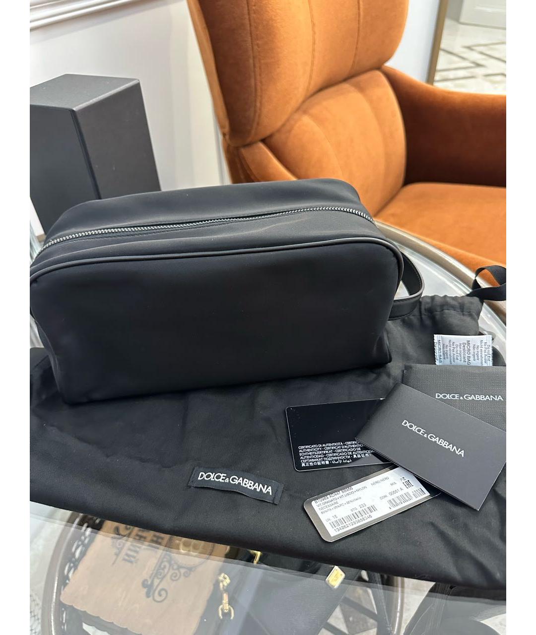 DOLCE&GABBANA Черная барсетка, фото 4