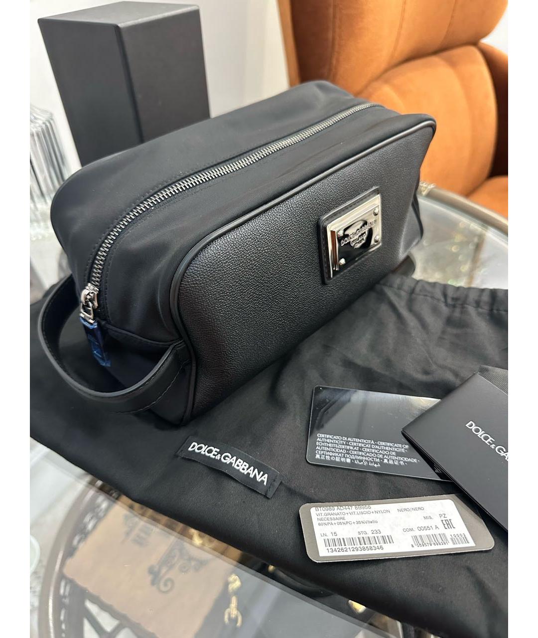 DOLCE&GABBANA Черная барсетка, фото 2