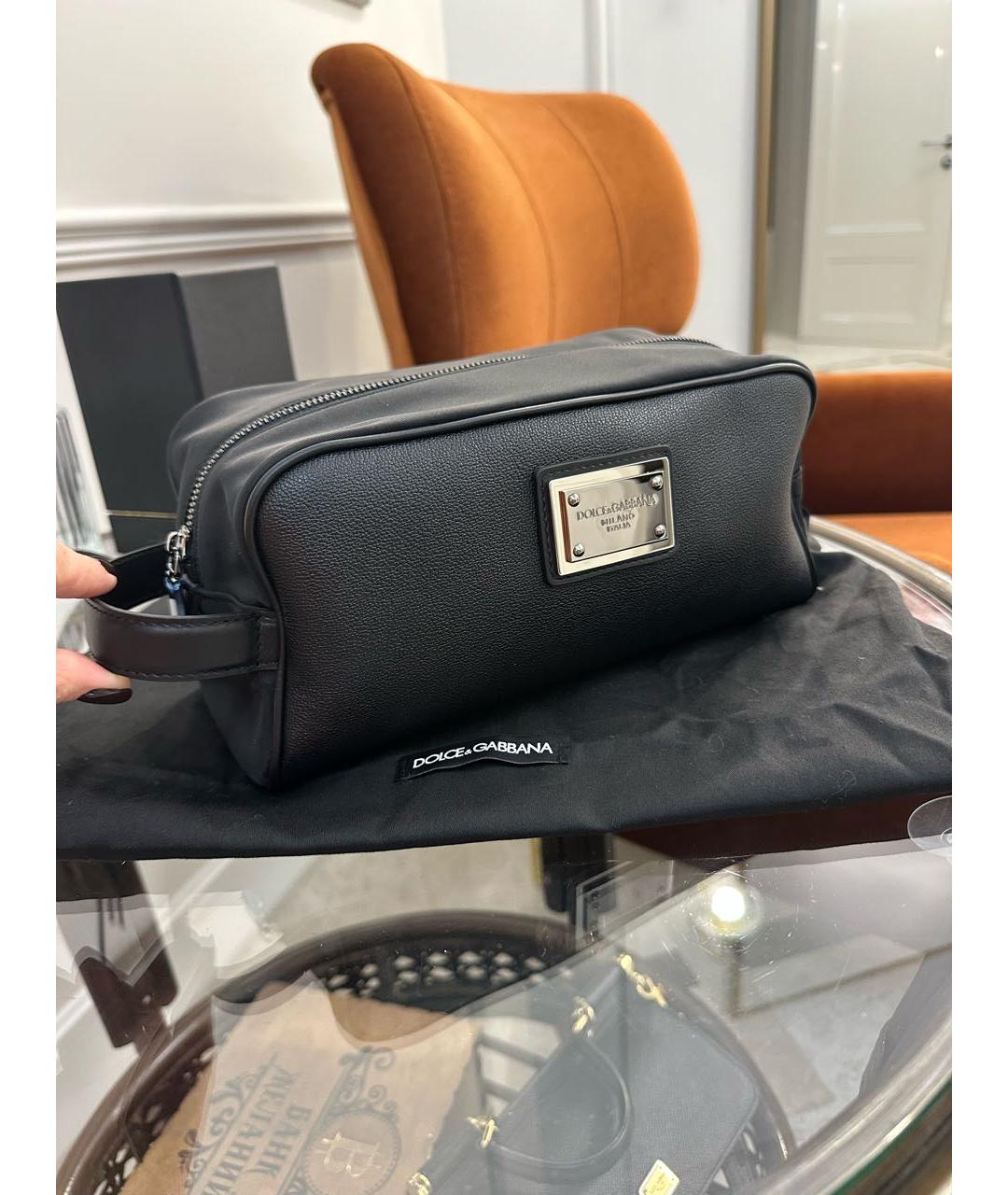 DOLCE&GABBANA Черная барсетка, фото 3