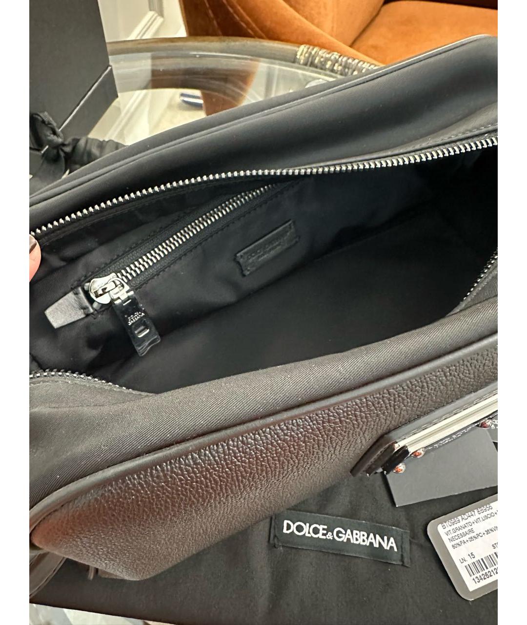 DOLCE&GABBANA Черная барсетка, фото 5