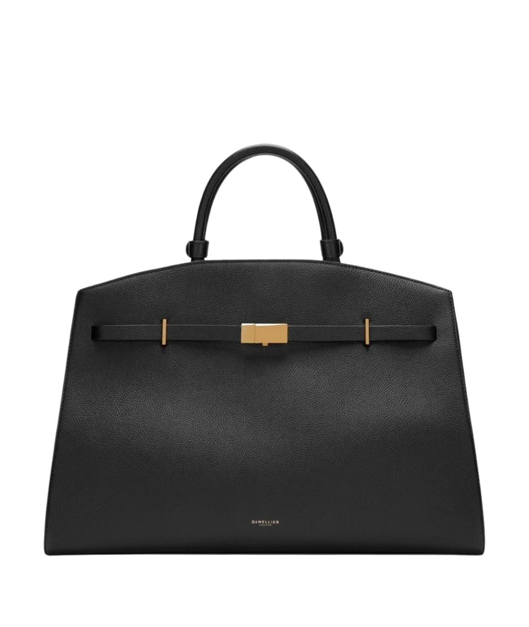 DEMELLIER Черная кожаная сумка с короткими ручками, фото 1