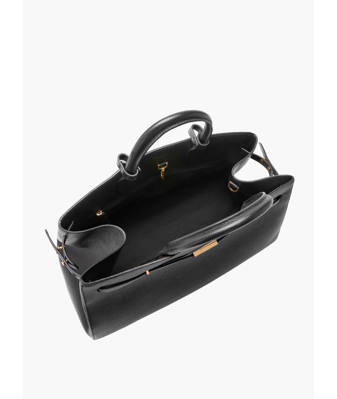 DEMELLIER Черная кожаная сумка с короткими ручками, фото 5