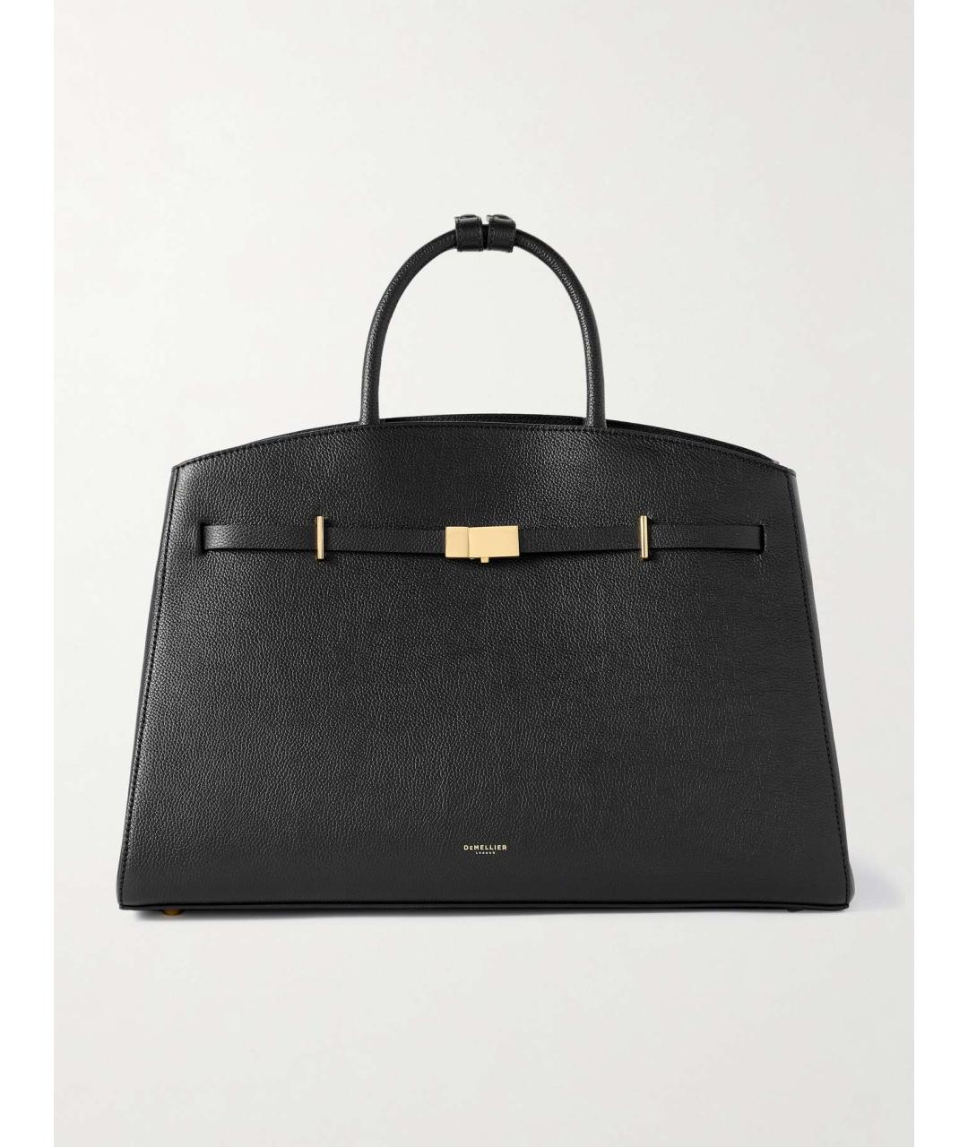 DEMELLIER Черная кожаная сумка с короткими ручками, фото 2