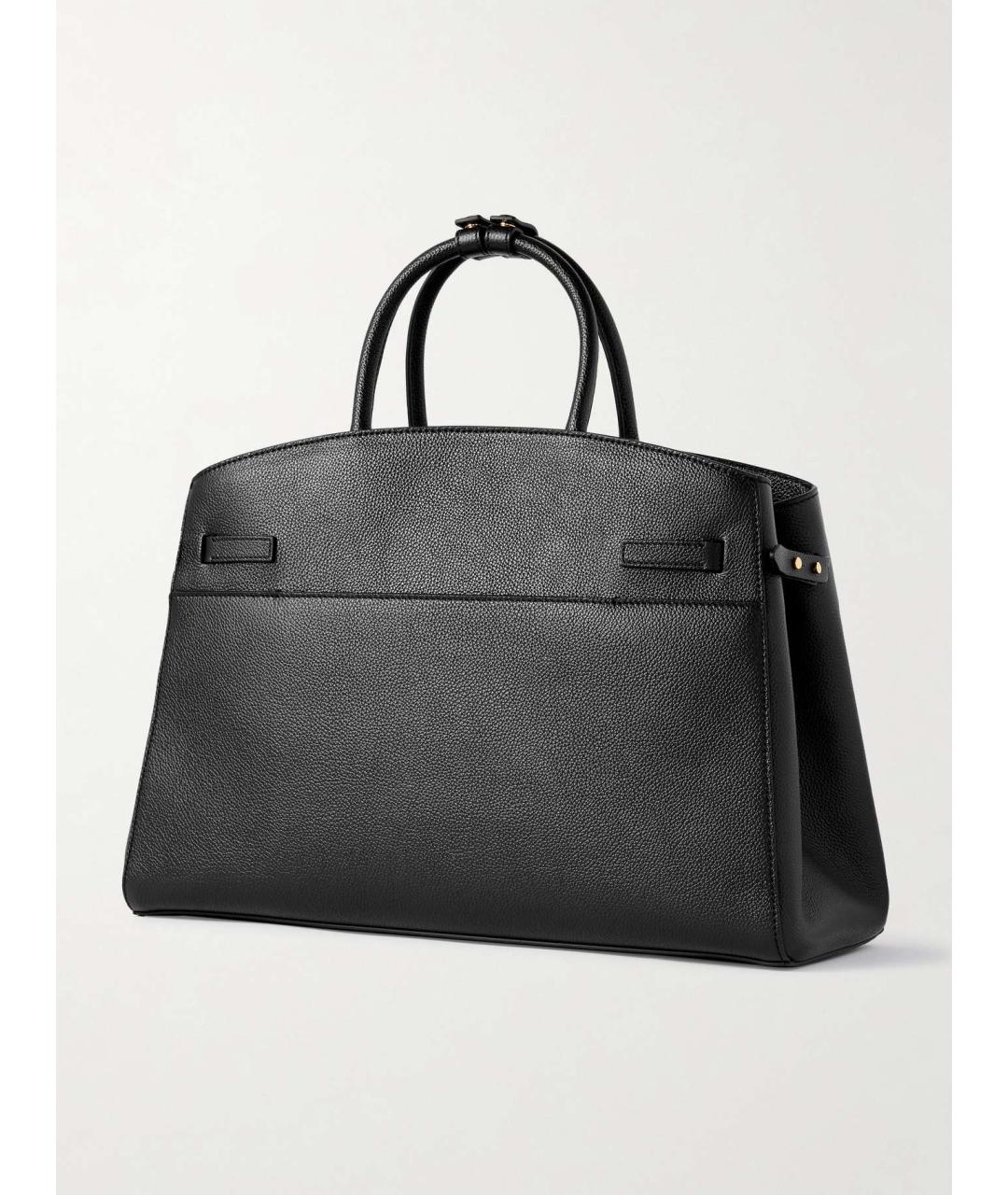 DEMELLIER Черная кожаная сумка с короткими ручками, фото 3