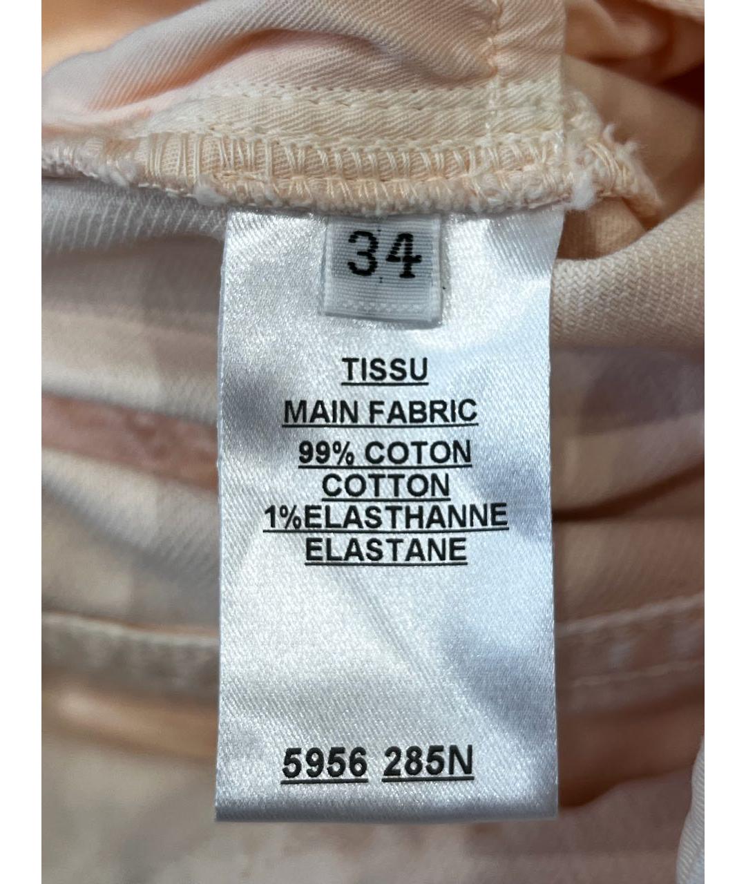 BALMAIN Коралловые хлопковые джинсы слим, фото 6