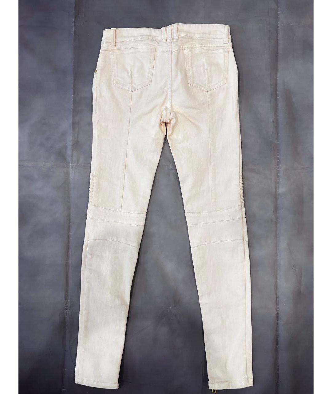 BALMAIN Коралловые хлопковые джинсы слим, фото 2
