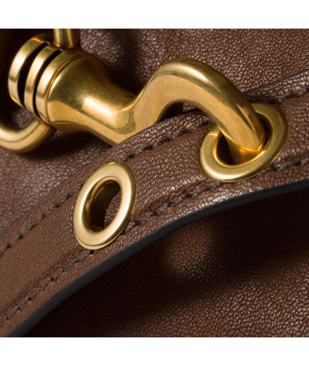 MIU MIU Коричневая кожаная сумка через плечо, фото 5
