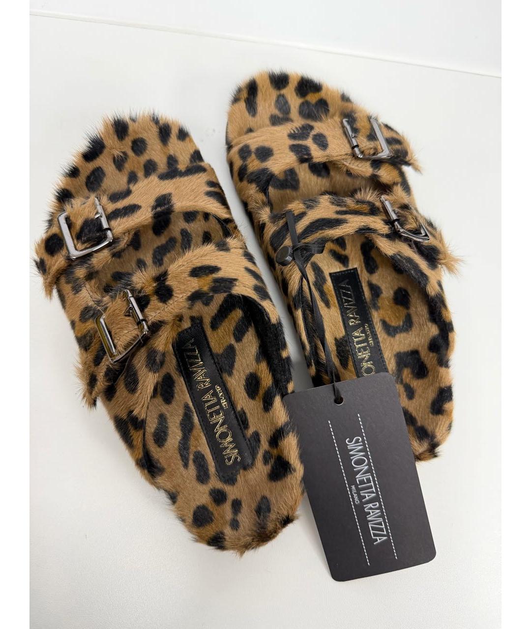 SIMONETTA RAVIZZA Коричневые шлепанцы, фото 2