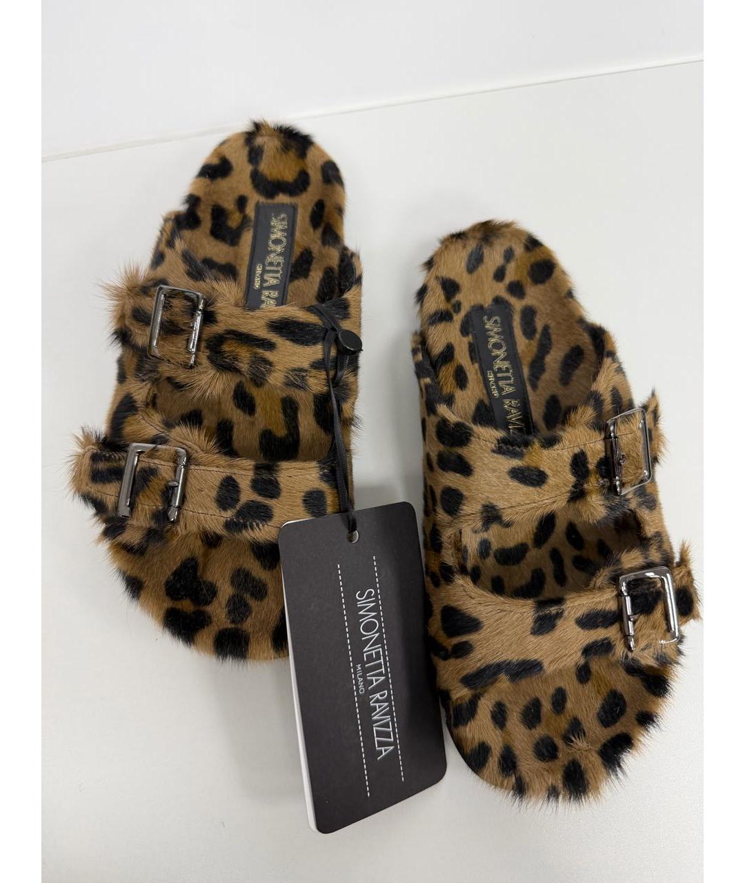 SIMONETTA RAVIZZA Коричневые шлепанцы, фото 6