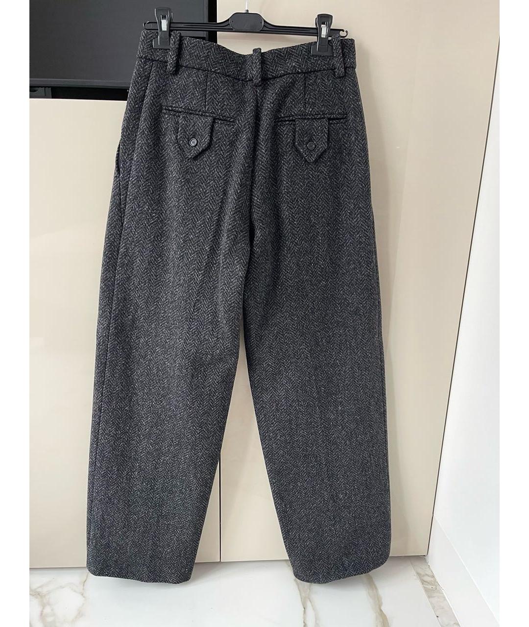 VALENTINO Серые шерстяные брюки широкие, фото 2