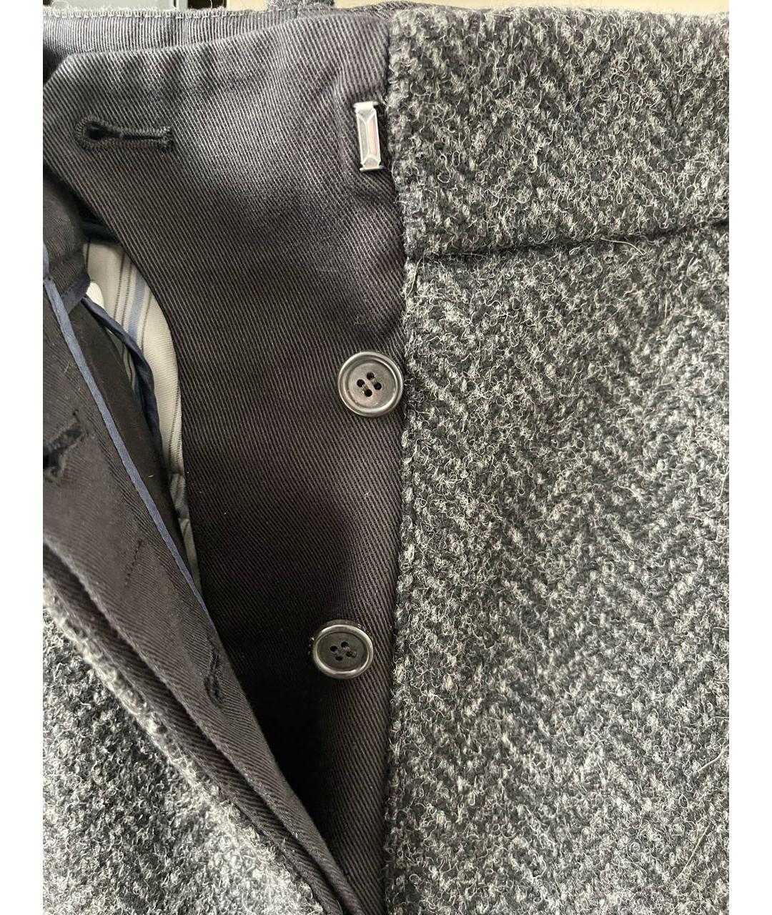 VALENTINO Серые шерстяные брюки широкие, фото 5