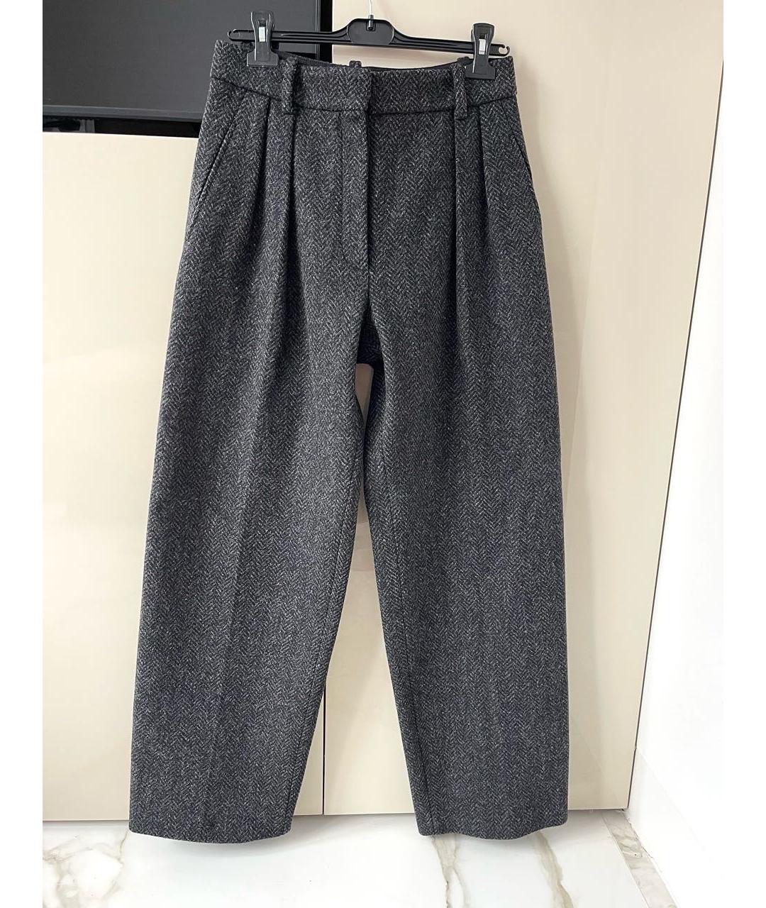 VALENTINO Серые шерстяные брюки широкие, фото 9