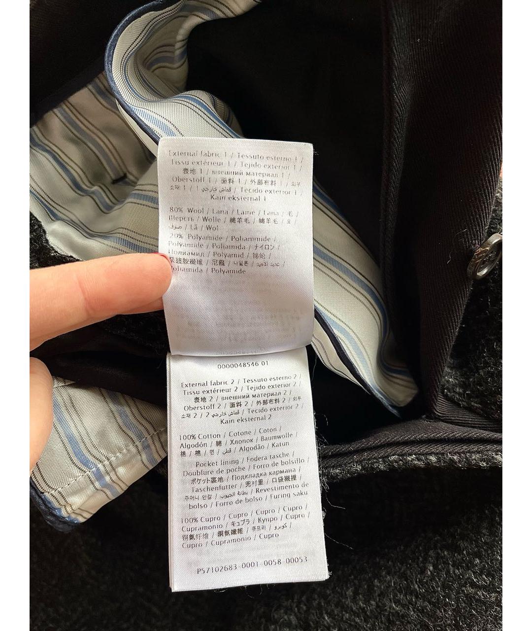 VALENTINO Серые шерстяные брюки широкие, фото 7