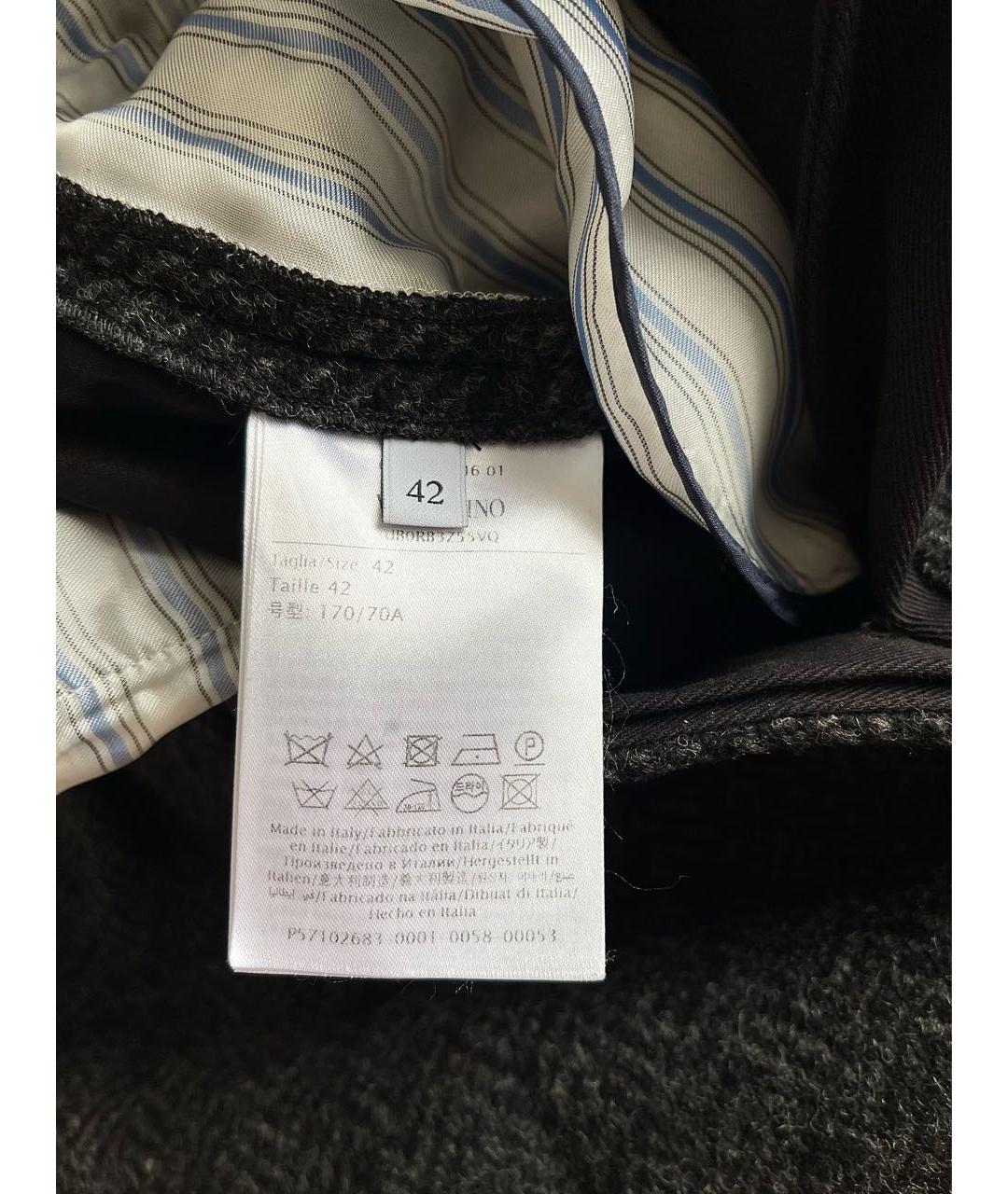 VALENTINO Серые шерстяные брюки широкие, фото 6