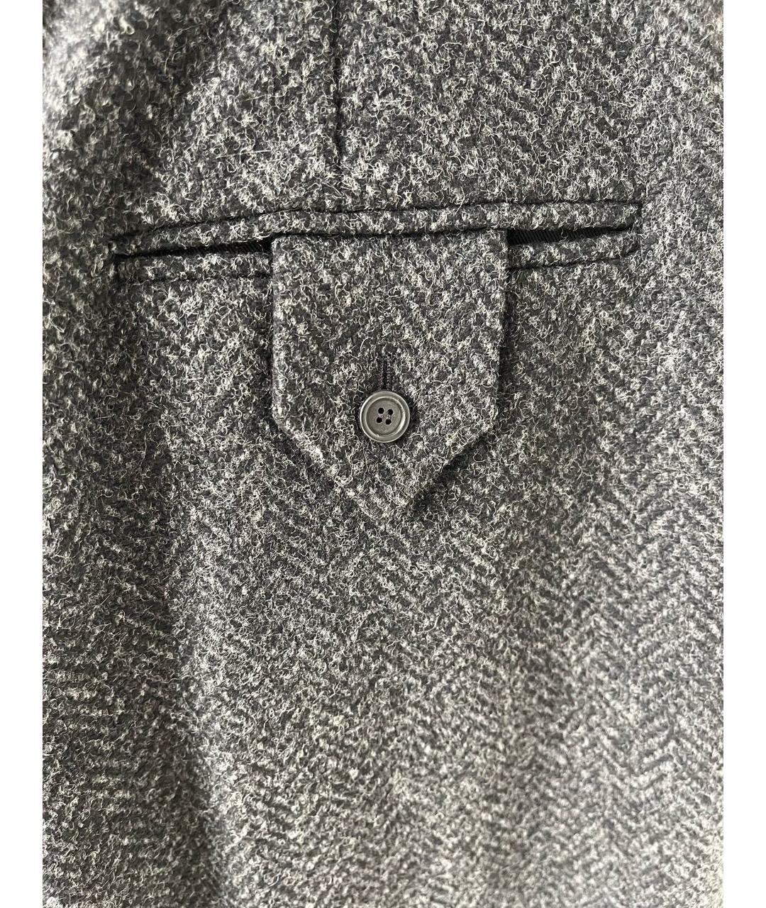 VALENTINO Серые шерстяные брюки широкие, фото 4