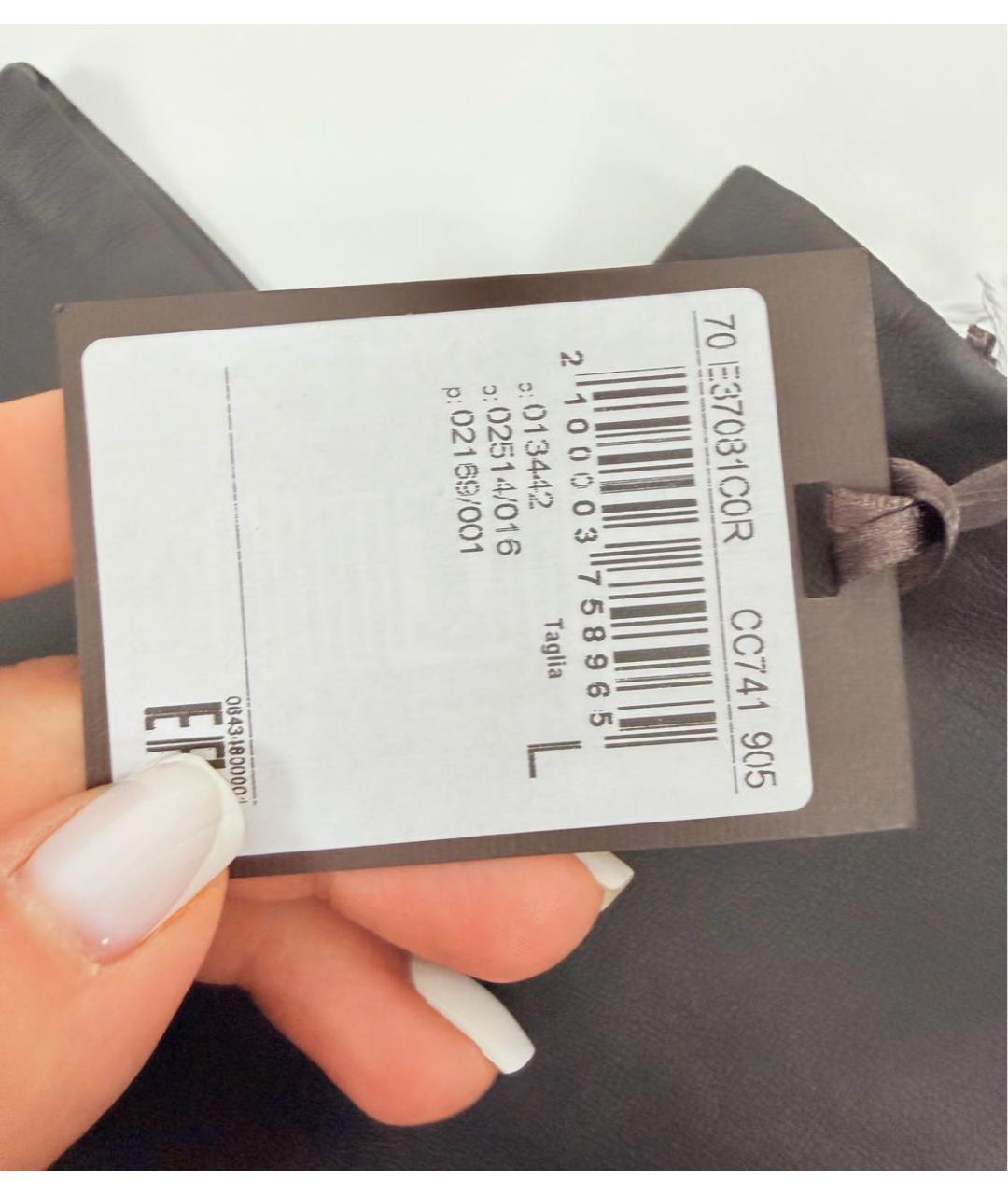 SIMONETTA RAVIZZA Черные кожаные перчатки, фото 5