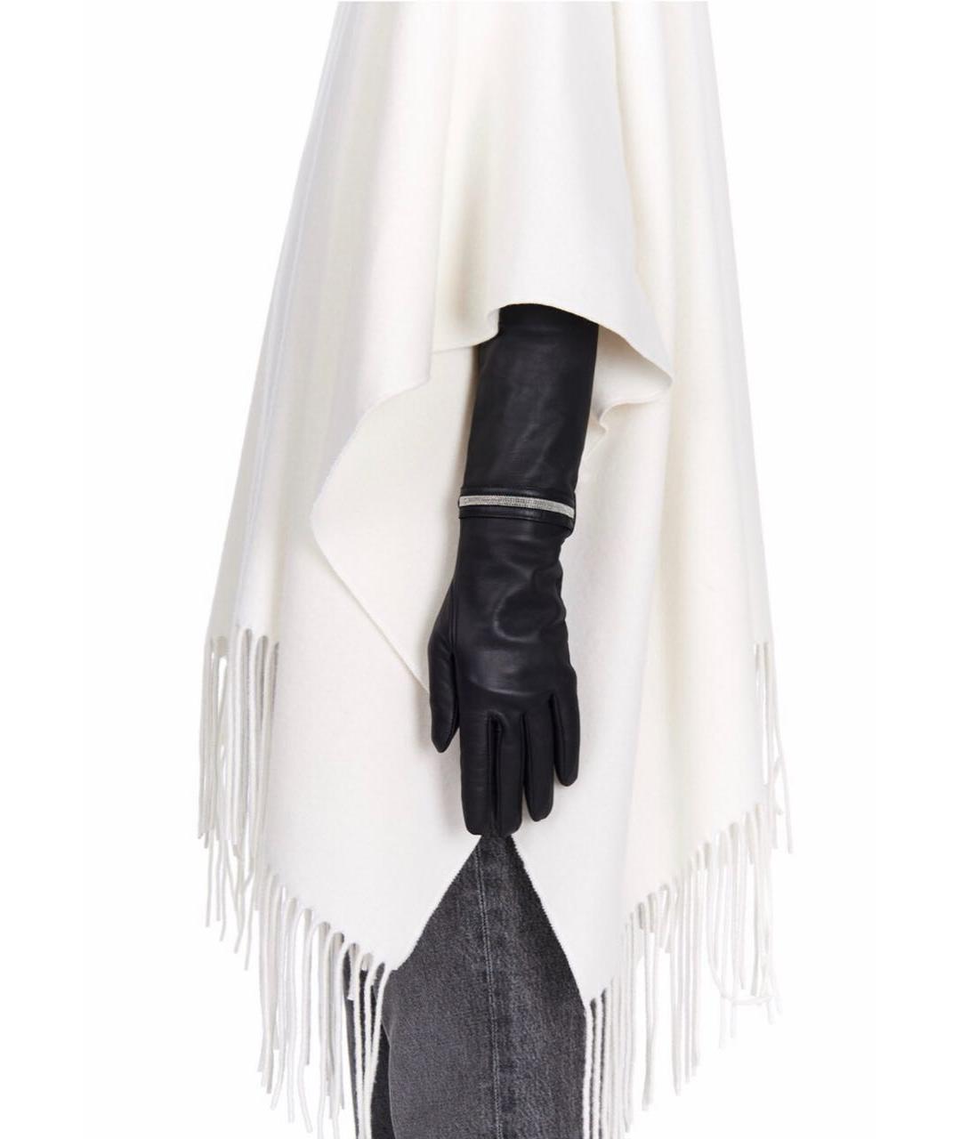 SIMONETTA RAVIZZA Черные кожаные перчатки, фото 2