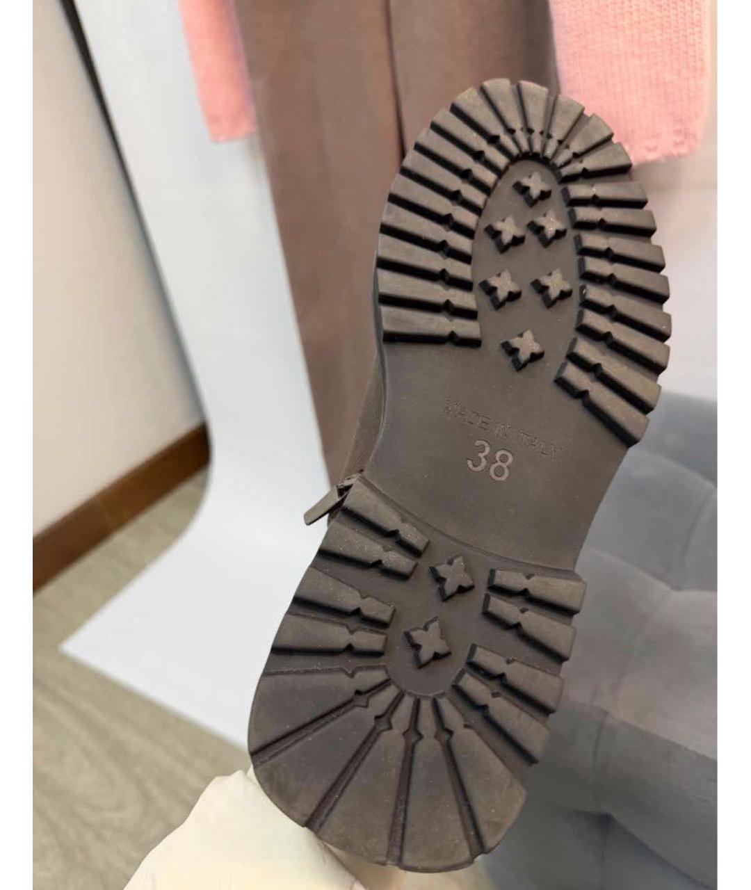 PESERICO Коричневые кожаные сапоги, фото 2