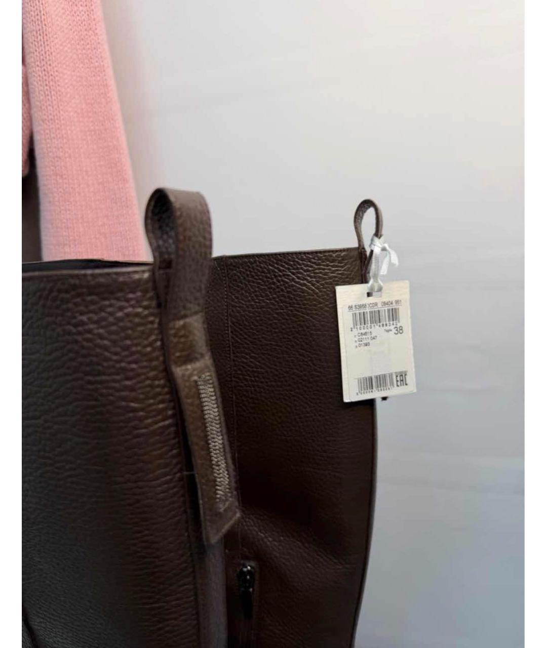 PESERICO Коричневые кожаные сапоги, фото 3