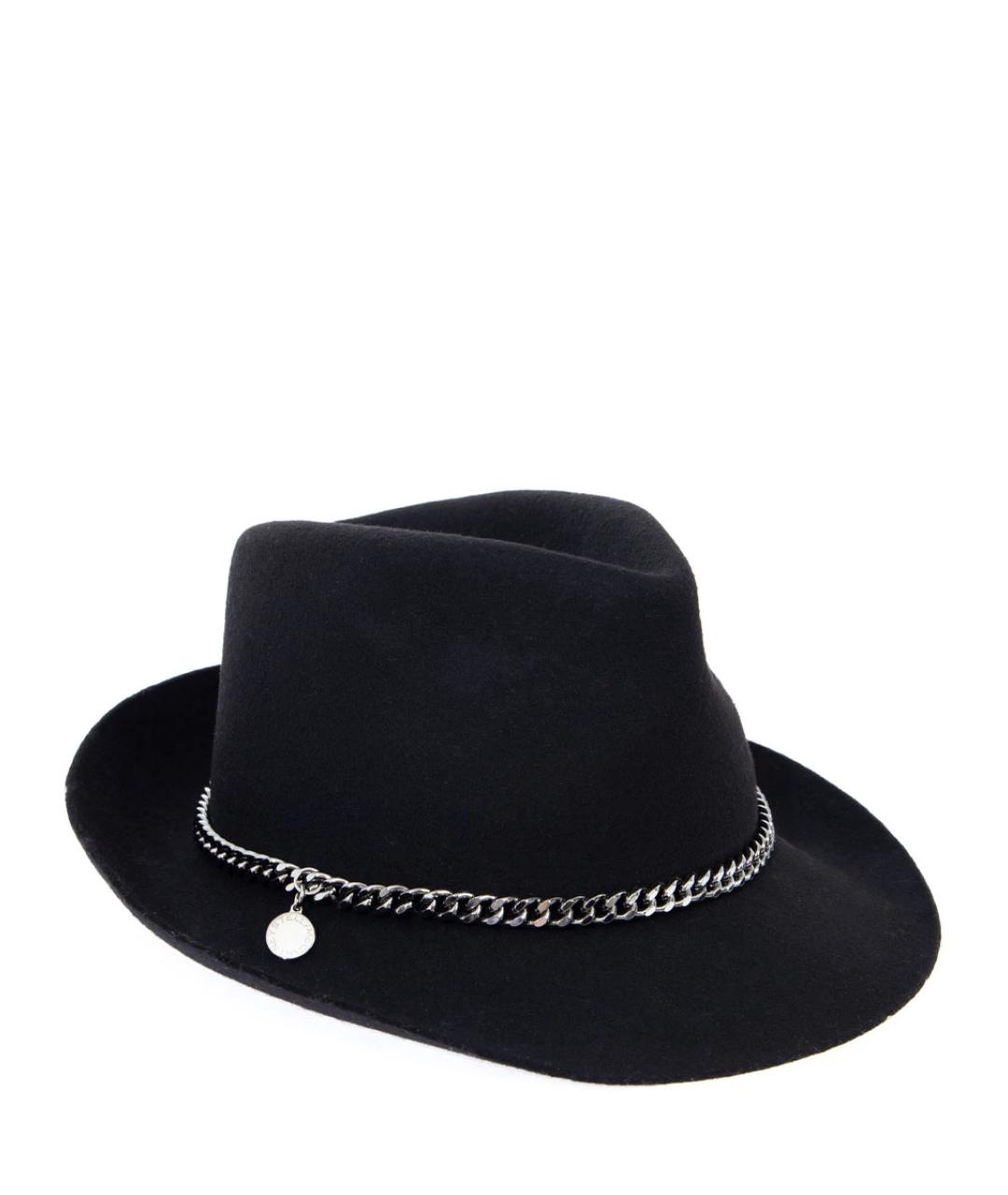 STELLA MCCARTNEY Черная шерстяная шляпа, фото 1