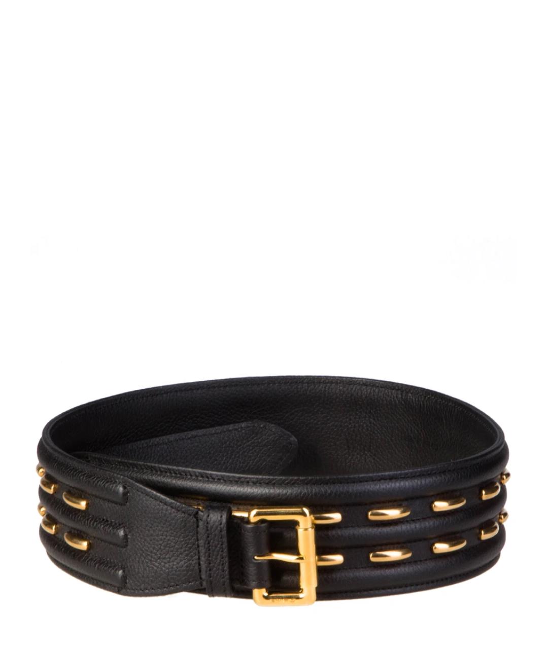 ETRO Черный кожаный ремень, фото 1