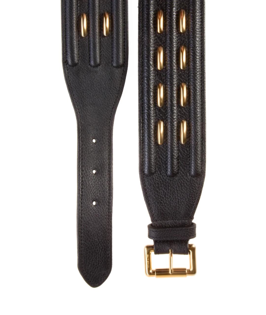 ETRO Черный кожаный ремень, фото 2