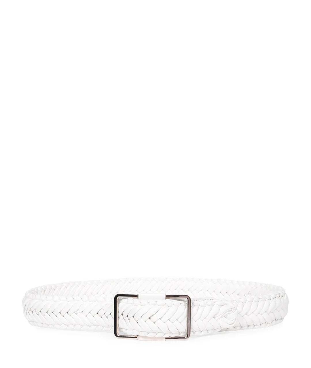 LORO PIANA Белый кожаный ремень, фото 2