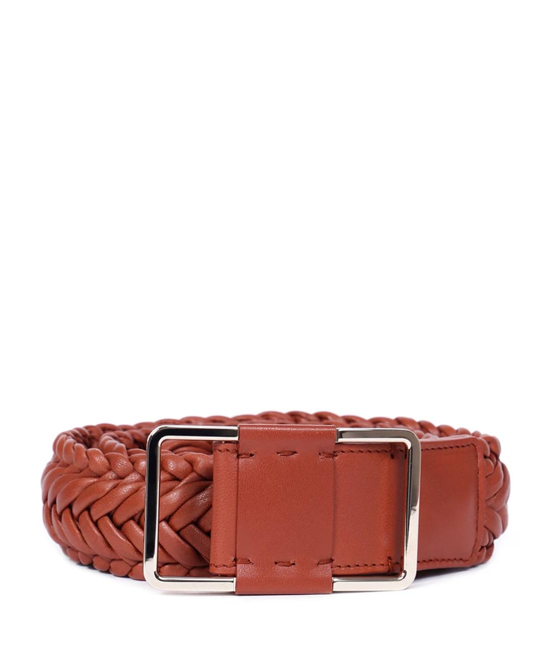 LORO PIANA Коричневый кожаный ремень, фото 1