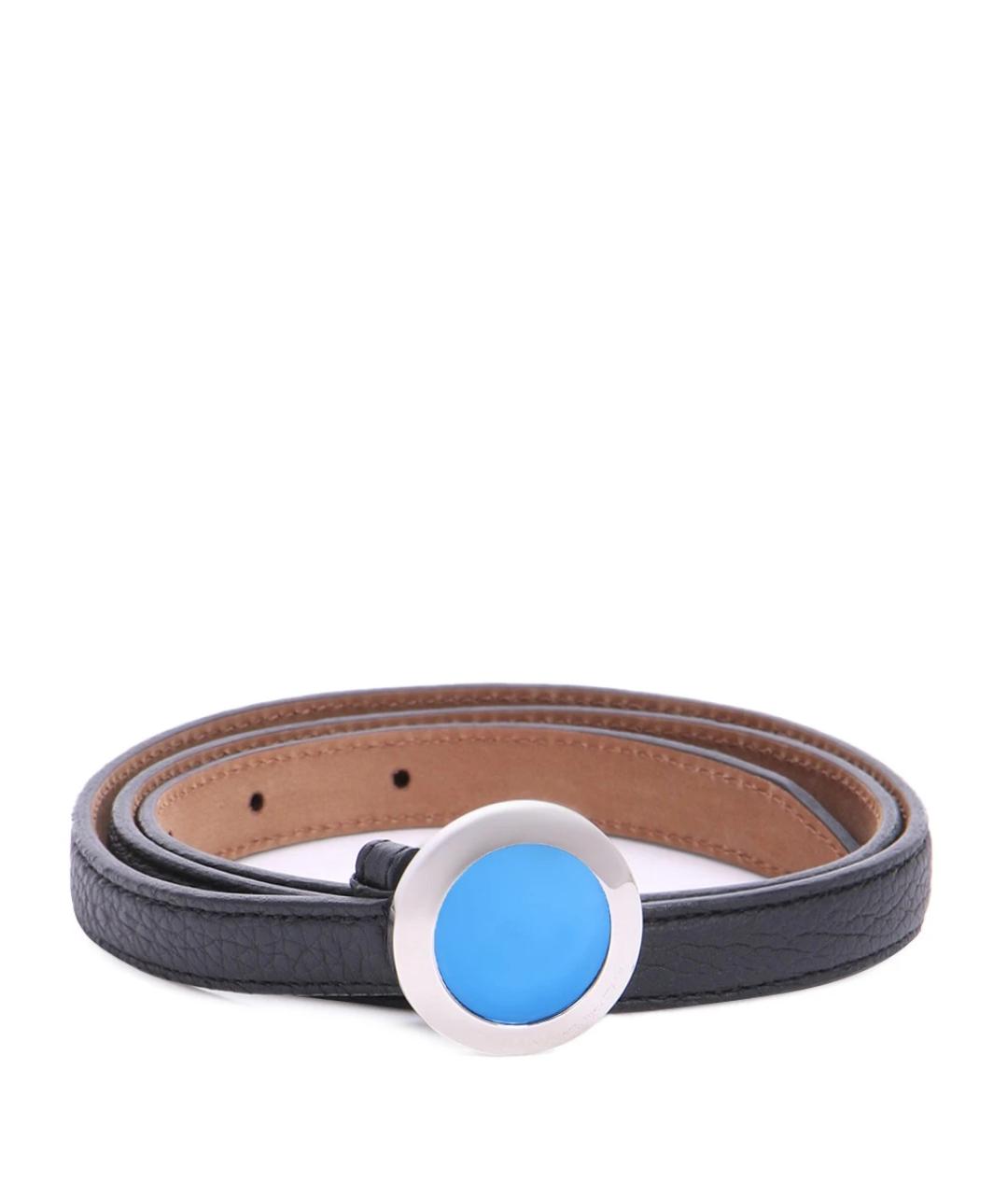 AGNONA Черный кожаный ремень, фото 1