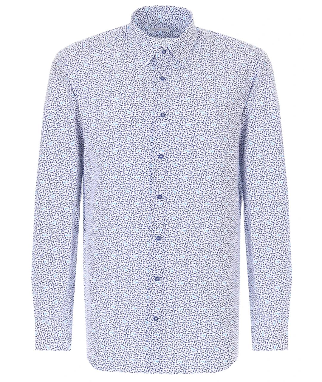 ZILLI Голубая хлопковая кэжуал рубашка, фото 1