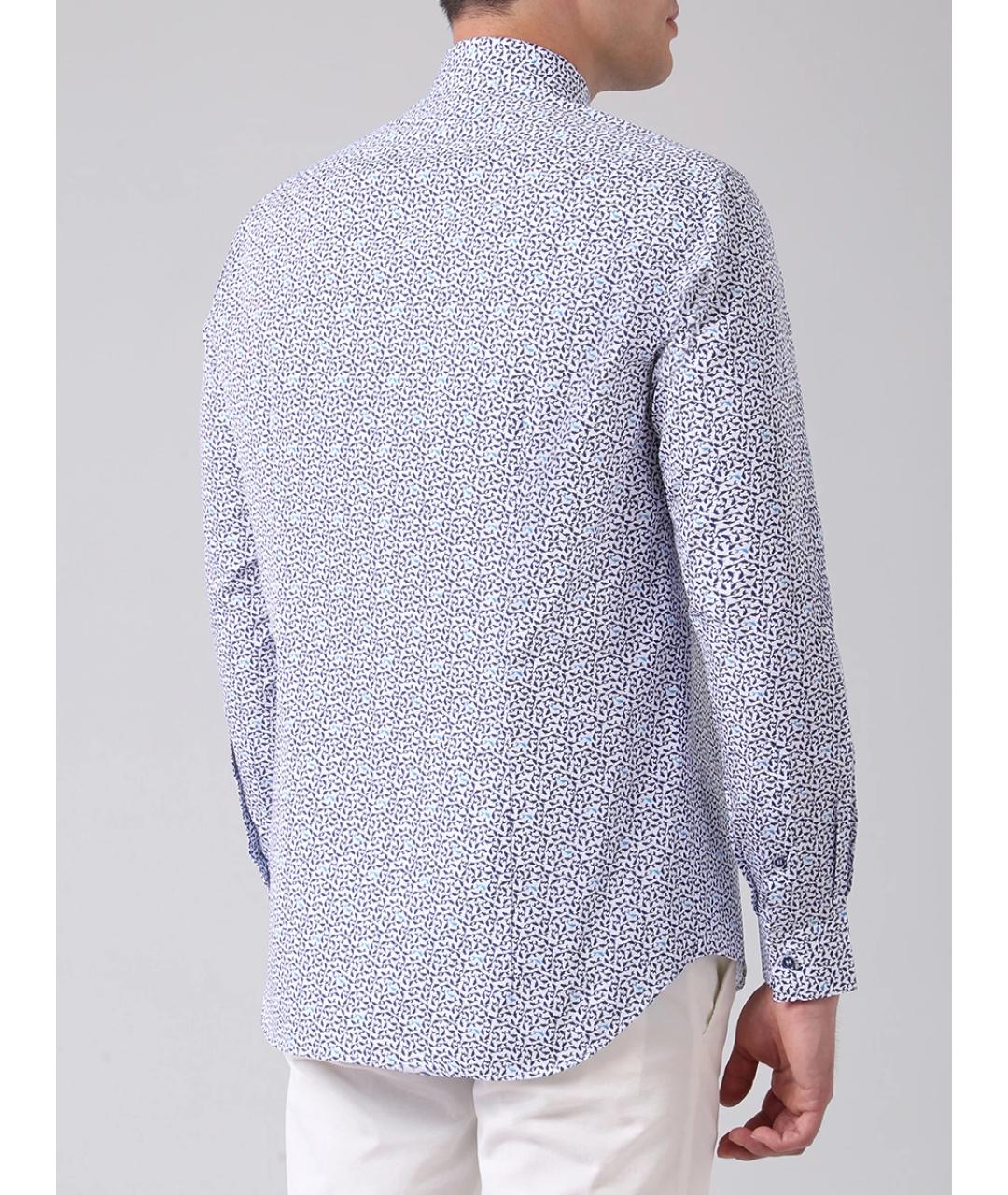 ZILLI Голубая хлопковая кэжуал рубашка, фото 3