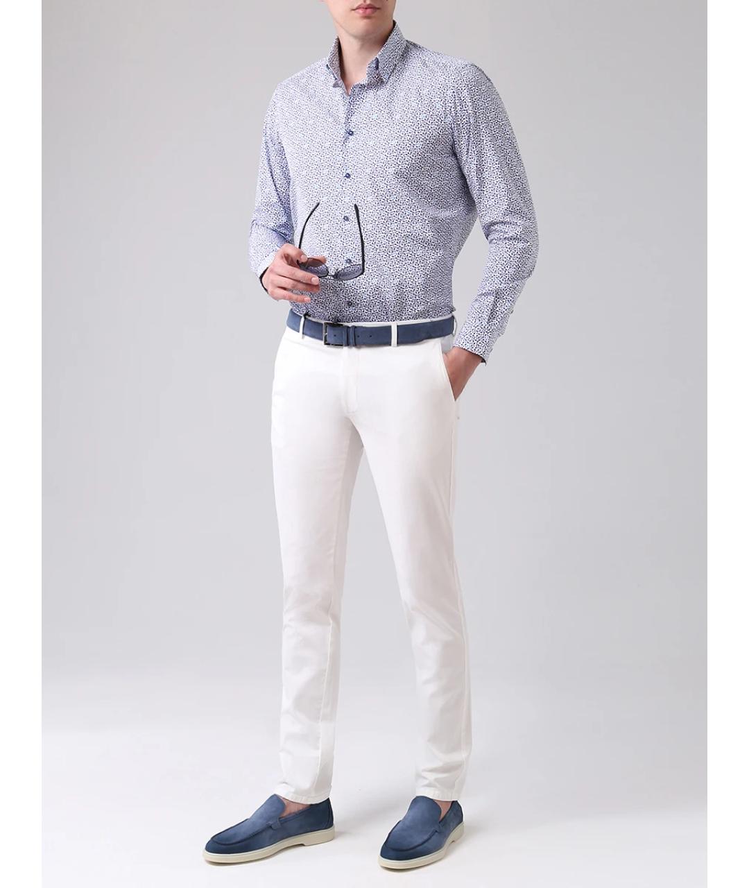 ZILLI Голубая хлопковая кэжуал рубашка, фото 2