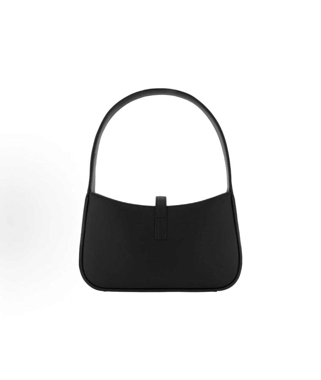 SAINT LAURENT Черная кожаная сумка с короткими ручками, фото 2