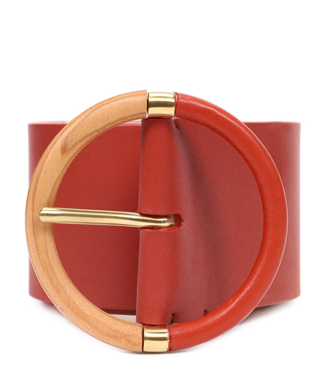 LORO PIANA Красный кожаный ремень, фото 1