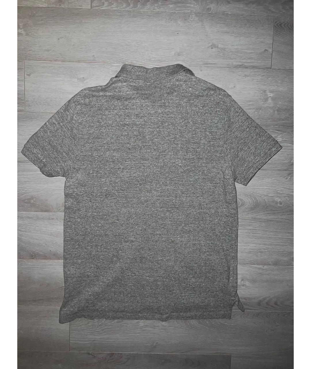 POLO RALPH LAUREN Серое хлопковое поло с коротким рукавом, фото 2