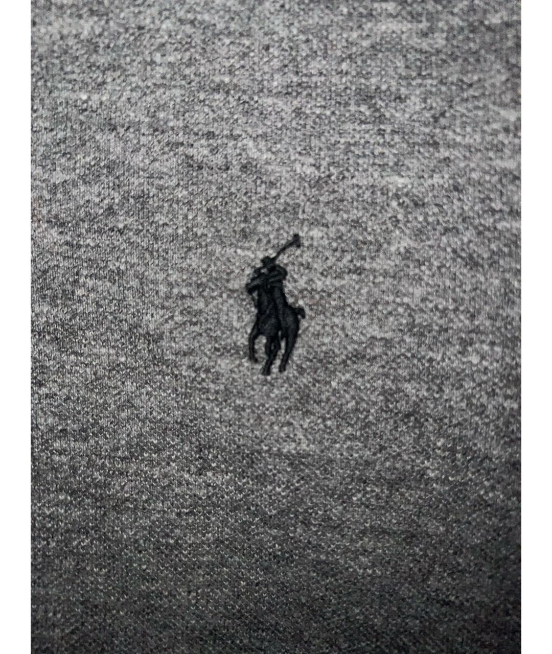 POLO RALPH LAUREN Серое хлопковое поло с коротким рукавом, фото 4