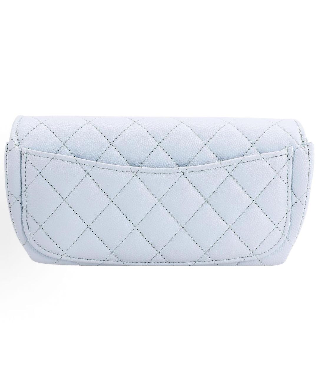 CHANEL Белая кожаная сумка через плечо, фото 3