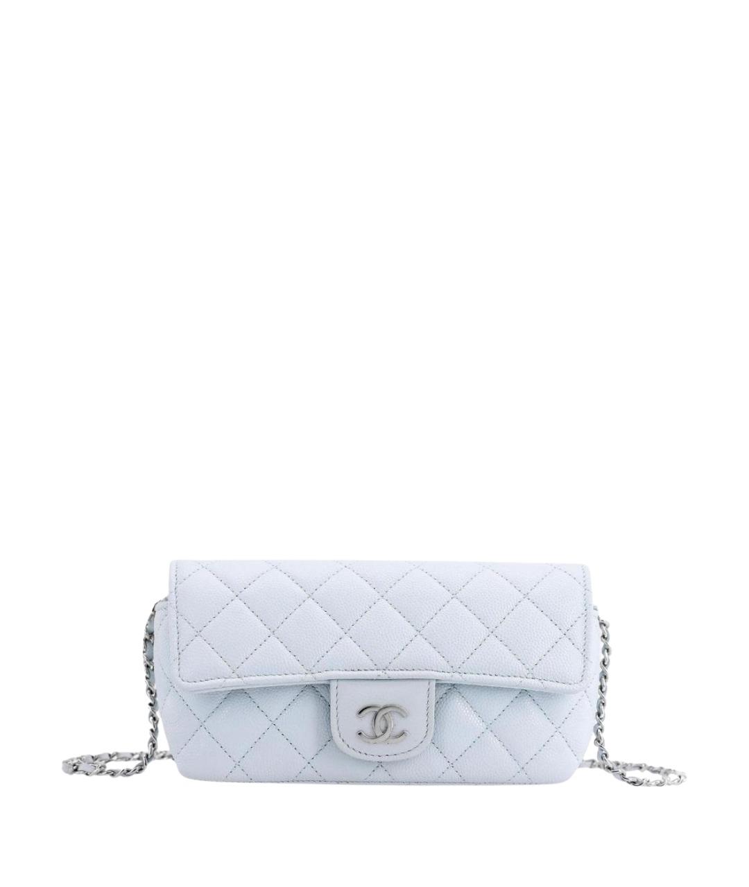 CHANEL Белая кожаная сумка через плечо, фото 1