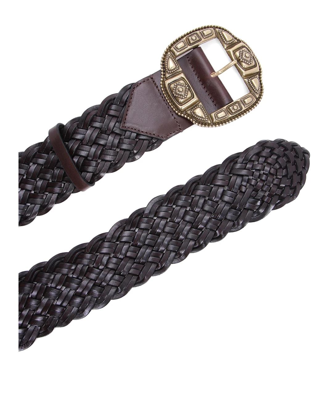 ETRO Коричневый кожаный ремень, фото 3