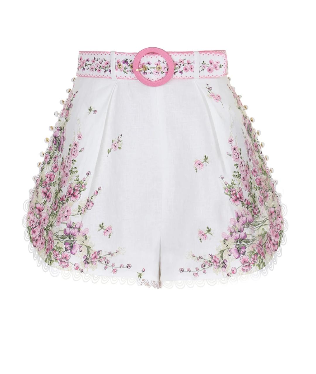 ZIMMERMANN Мульти льняные шорты, фото 1