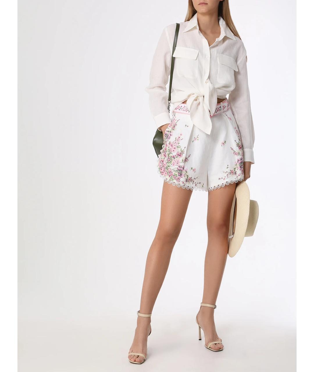 ZIMMERMANN Мульти льняные шорты, фото 2