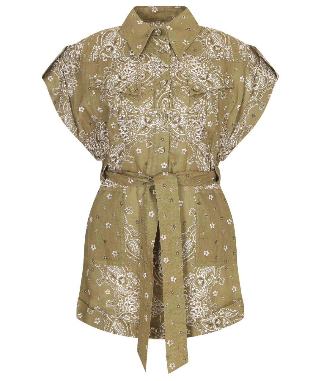 ZIMMERMANN Зеленый льняной комбинезон, фото 1